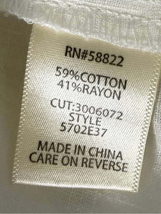 Max Studio Embroidered Ruffle Sleeve V- Neck Top Size L - Picture 7 of 12